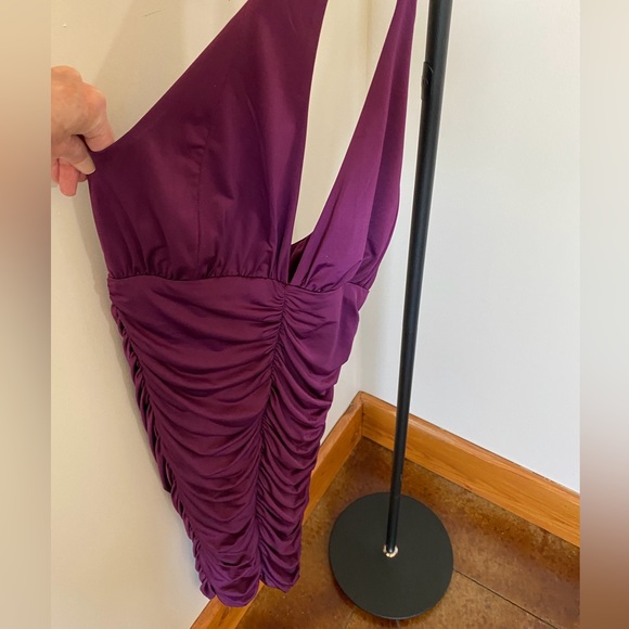 VENUS Ruched Body Con Dress XS Fuchsia - Picture 2 of 9